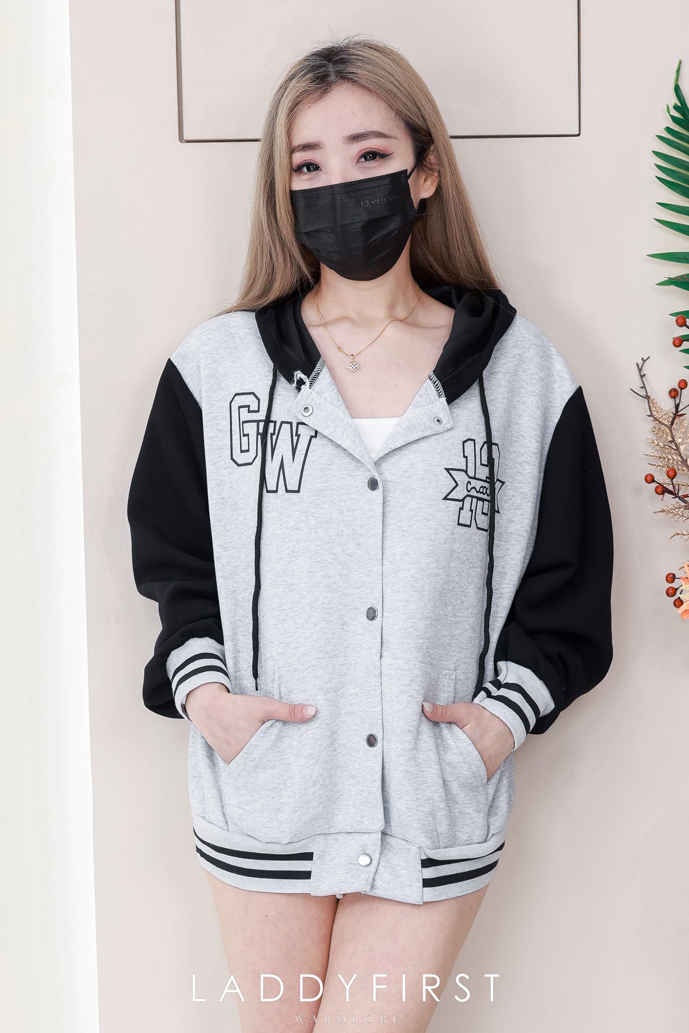 【JK802】高品质卫衣棉气质棒球连帽长袖外套，有口袋 ❤❤