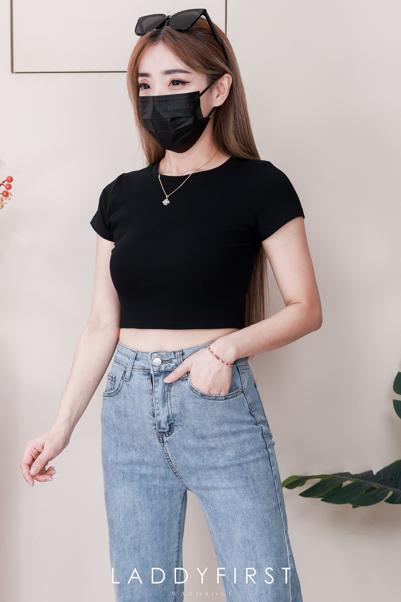 【L5045-1】⚡补货预订款⚡独家爆款高品质高腰显瘦牛仔窄脚长裤，有口袋 #COTTON弹力牛仔面料 ❤️❤️