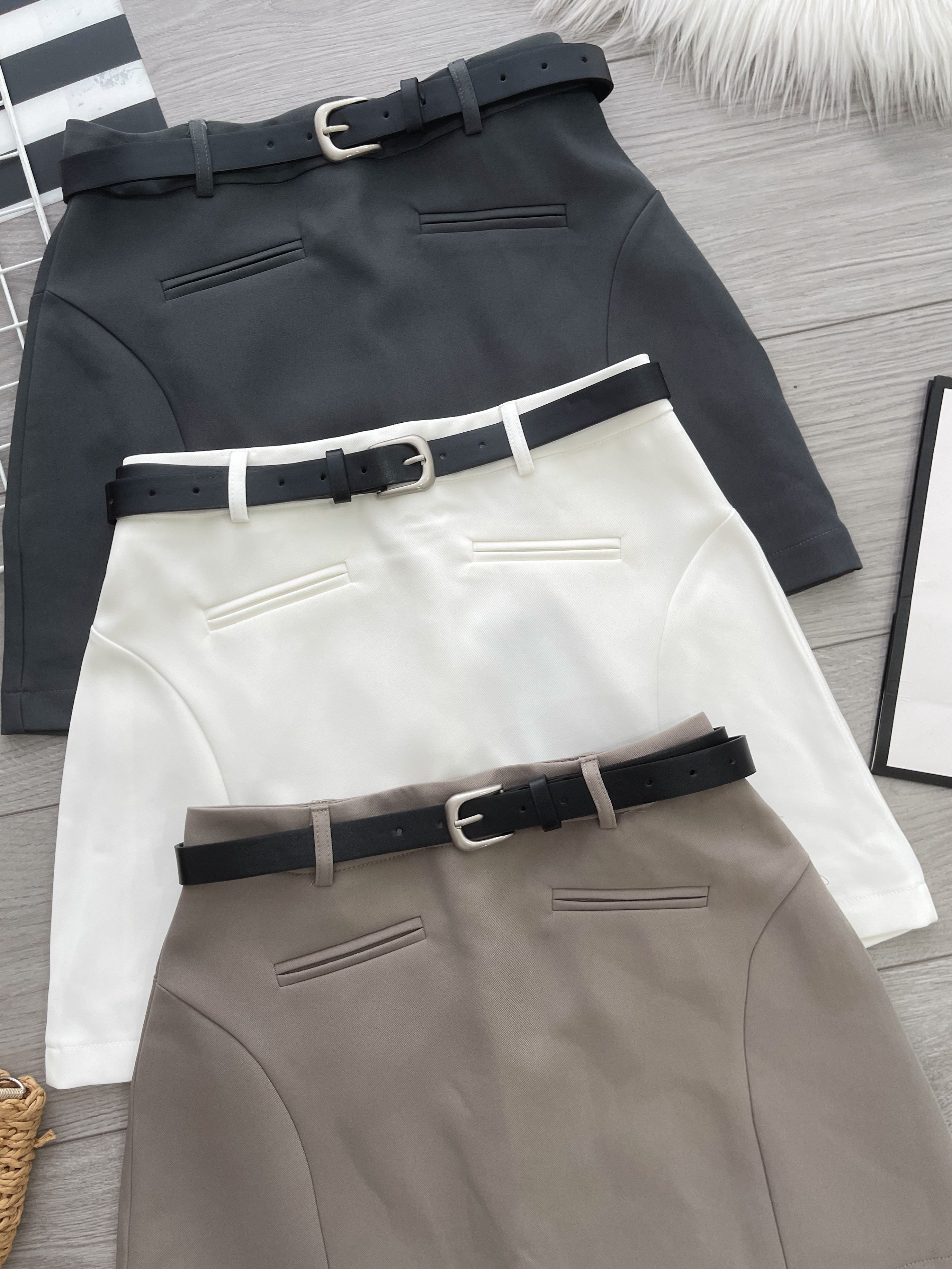 【S120020】高品质前后裙锦棉时装高腰百搭裙子，内层有里布短裤 ❤️❤️