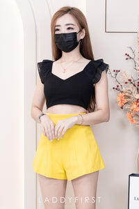 【S3380】【LFW独家小圆饼】高品质阔腿蓬蓬百褶显腰西装高腰百搭短裤，内层包臀防走光里布短裤 ❤️❤️【A-R3-C3】