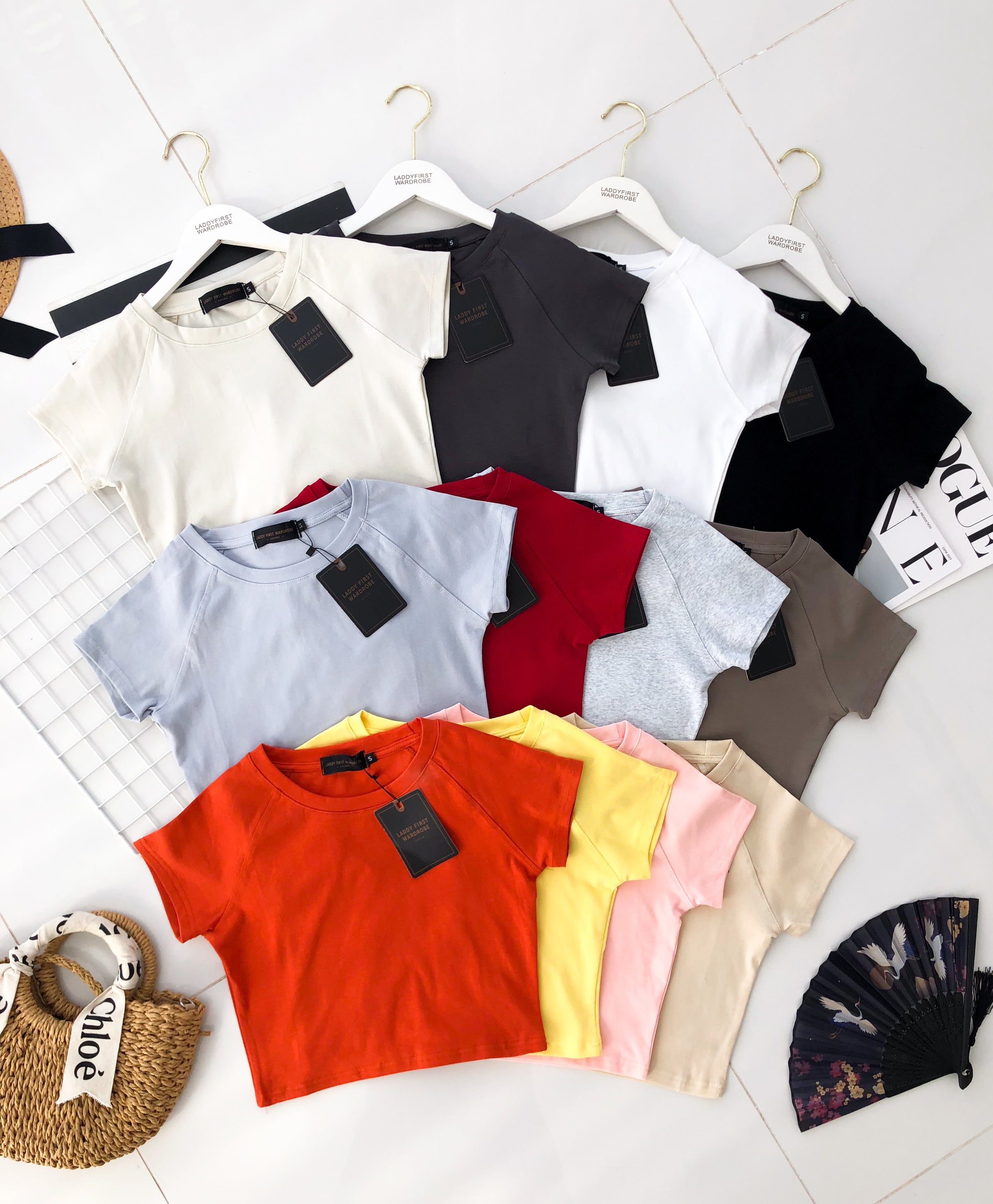 【T80792】【直播间搭配款】独家爆款高品质纯棉弹力圆领短袖简约日常百搭款上衣 #衣柜必入手百搭款 ❤❤【A-R3-C2】