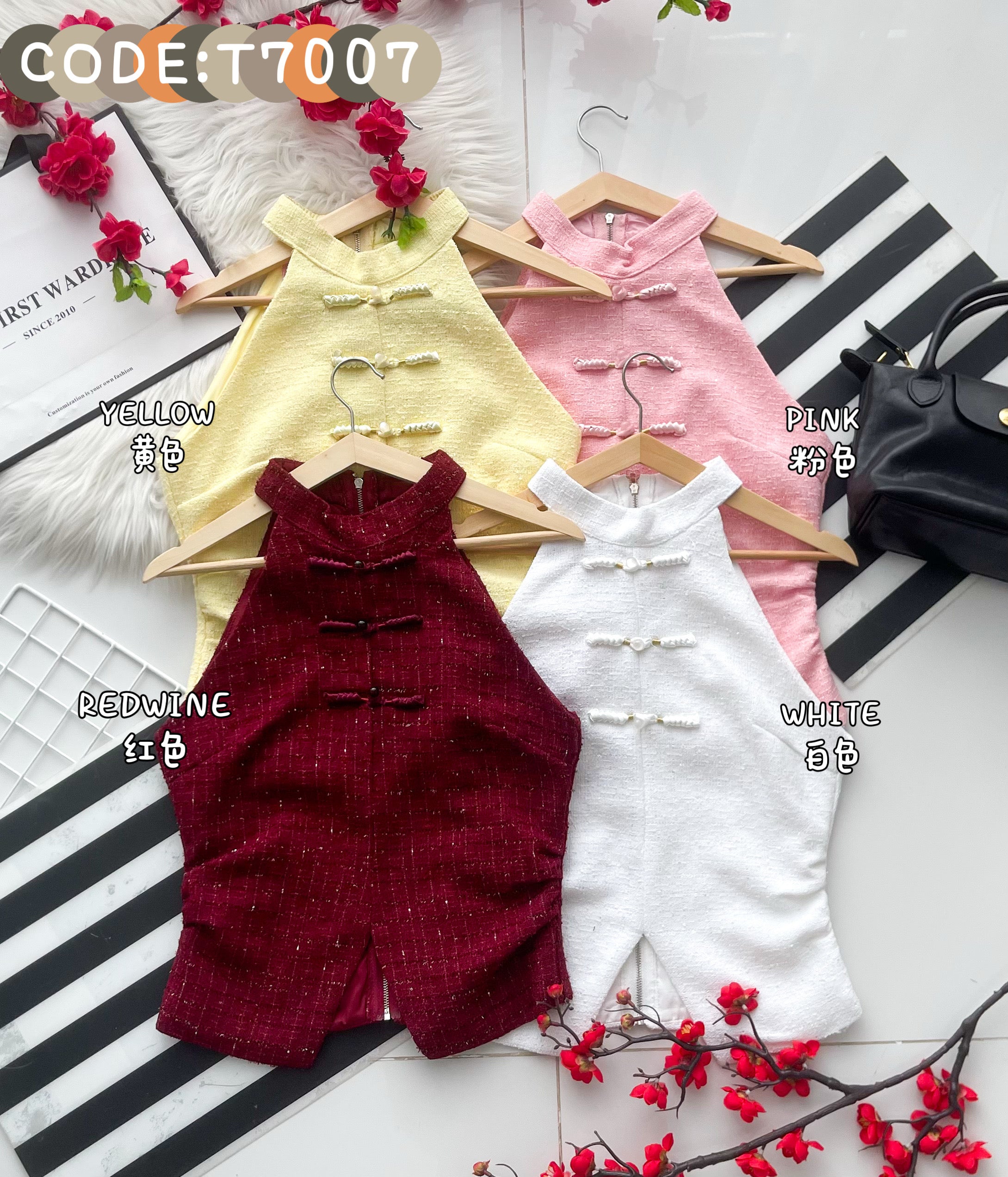 【T7007】高品质新中式blingbling细小闪亮小香风上衣 ❤❤