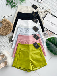 【S80194】🧧 宠粉福利回馈 🧧 【LFW独家爆款】万能西装高腰休闲百搭短裤，有口袋 后中拉链，内层加里布【B-R2-C2】