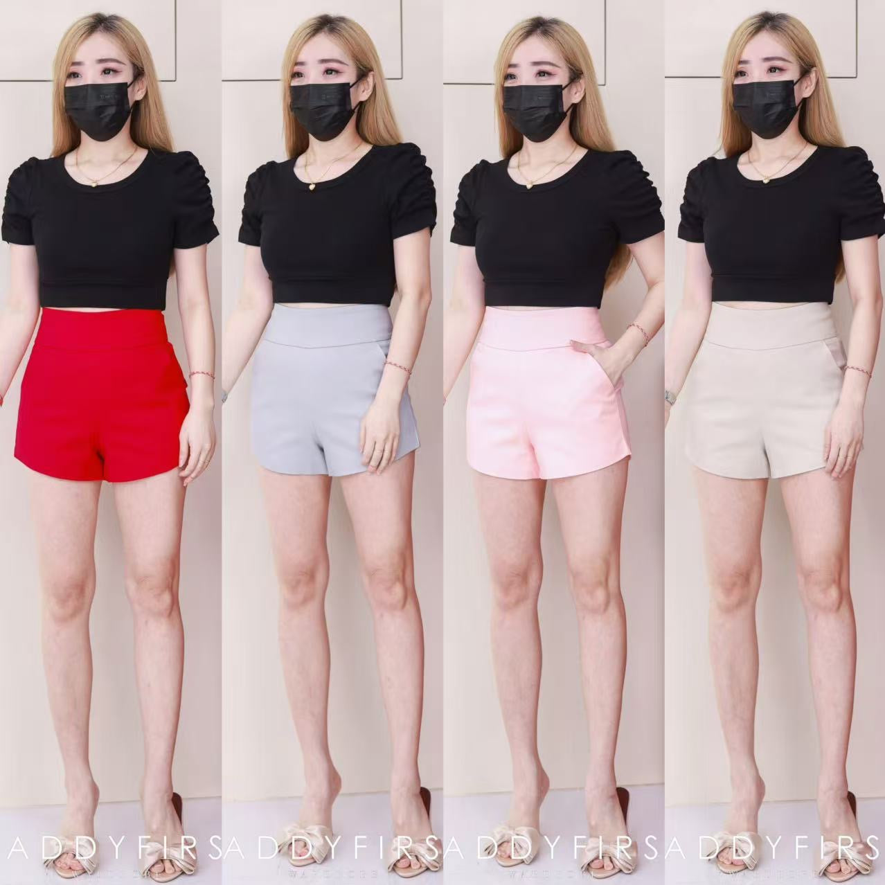 【S6644】【网站福利款✨】独家爆款【万能妹妹】高品质万能西装高腰休闲简约百搭短裤，后中隐形拉链，有口袋，内层加里布 #百搭必备 🔥🔥 【D-R1-C1】