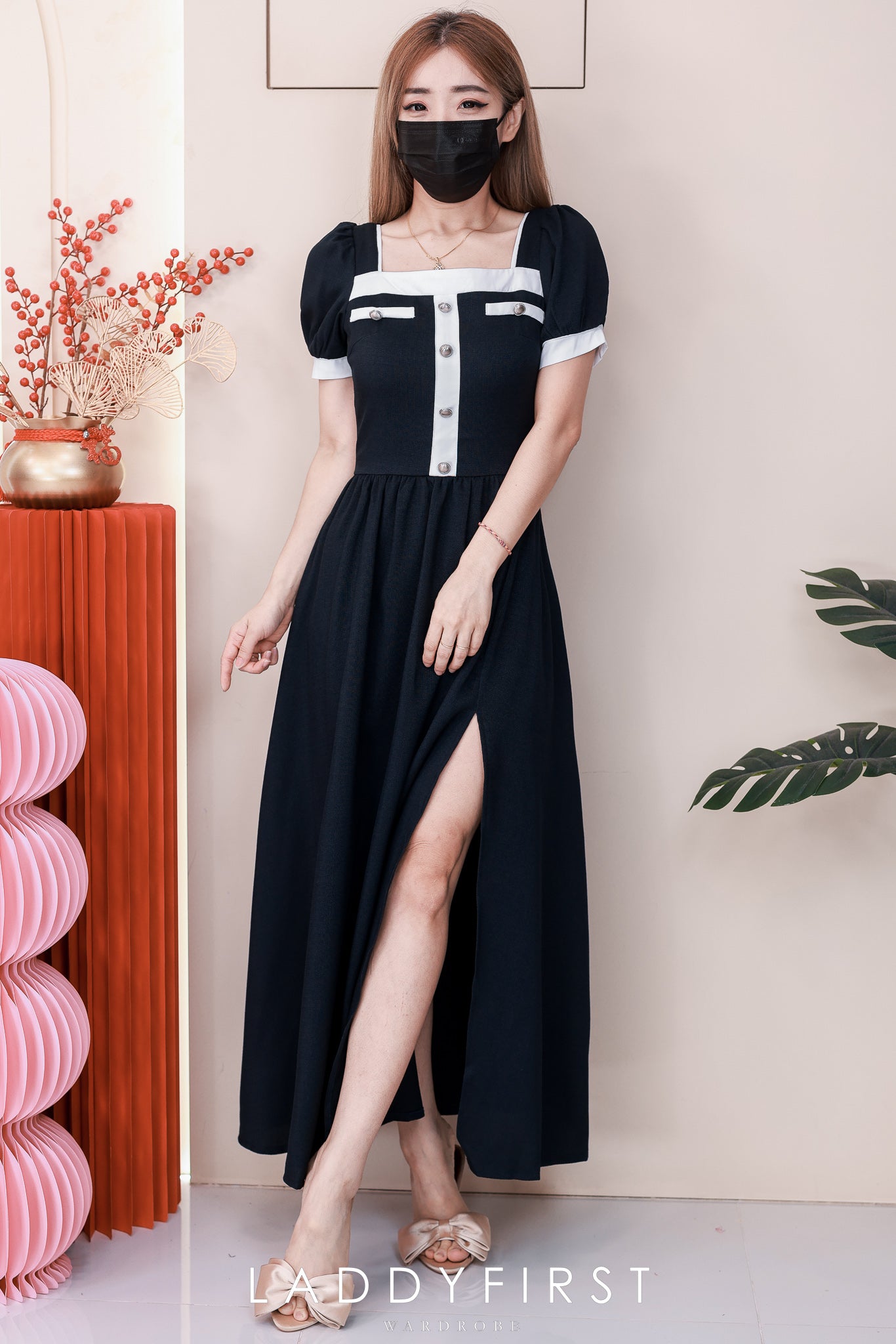 【D110909】高品质优雅气质小香风连身长裙 ❤❤ 【D-R2-C4】