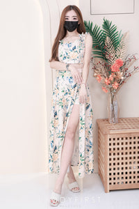 【SS4423186】【网站福利款✨】【LFW独家小圆饼】两件式高端时尚简约套装 自调无袖肩带短版西装上衣➕假两件温柔风仙气雪纺短裤拼接开叉高腰裙子 ❤️❤️【C-R3-C1】