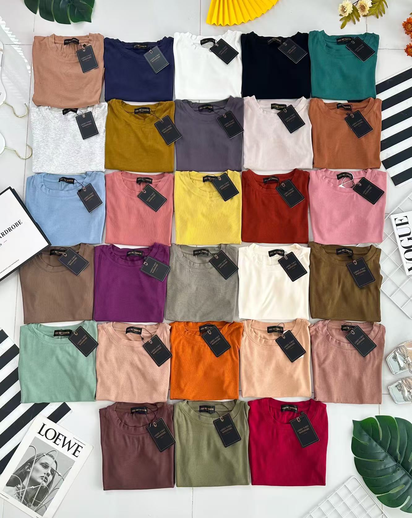 【T8673-1】⚡补货预订款⚡独家爆款高品质圆领短袖螺纹弹力日常休闲百搭上衣 #衣柜必有百搭款 #推荐必入 ❤❤