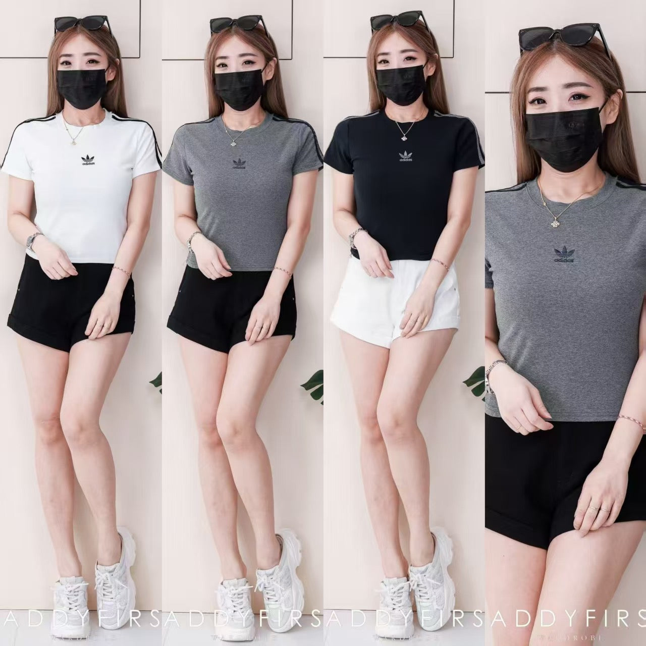 【T39805】高品质刺绣三叶草纯棉弹力运费休闲百搭上衣 ❤❤