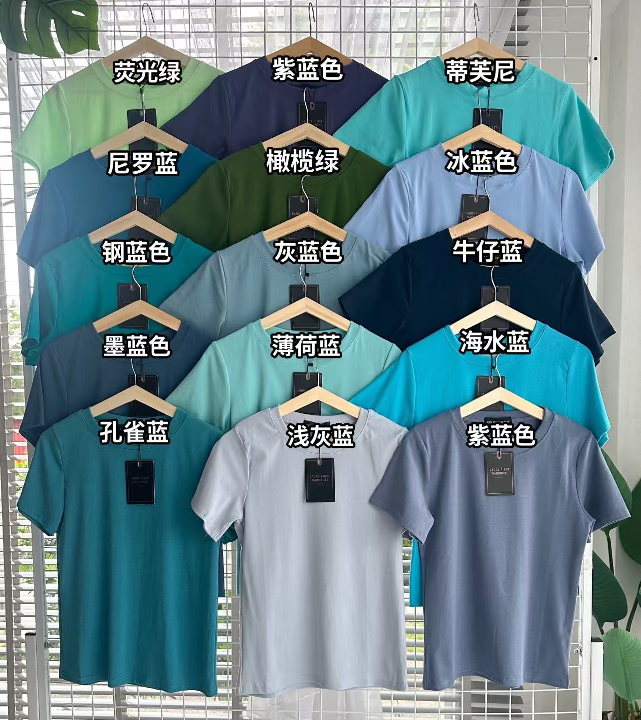 【T5544】独家爆款高品质纯棉高弹圆领短袖日常百搭上衣 #百搭必备款 #非常推荐 #多色 ❤️❤️ 【B-R1-C6】