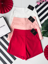 【S6644】【网站福利款✨】独家爆款【万能妹妹】高品质万能西装高腰休闲简约百搭短裤，后中隐形拉链，有口袋，内层加里布 #百搭必备 🔥🔥 【D-R1-C1】