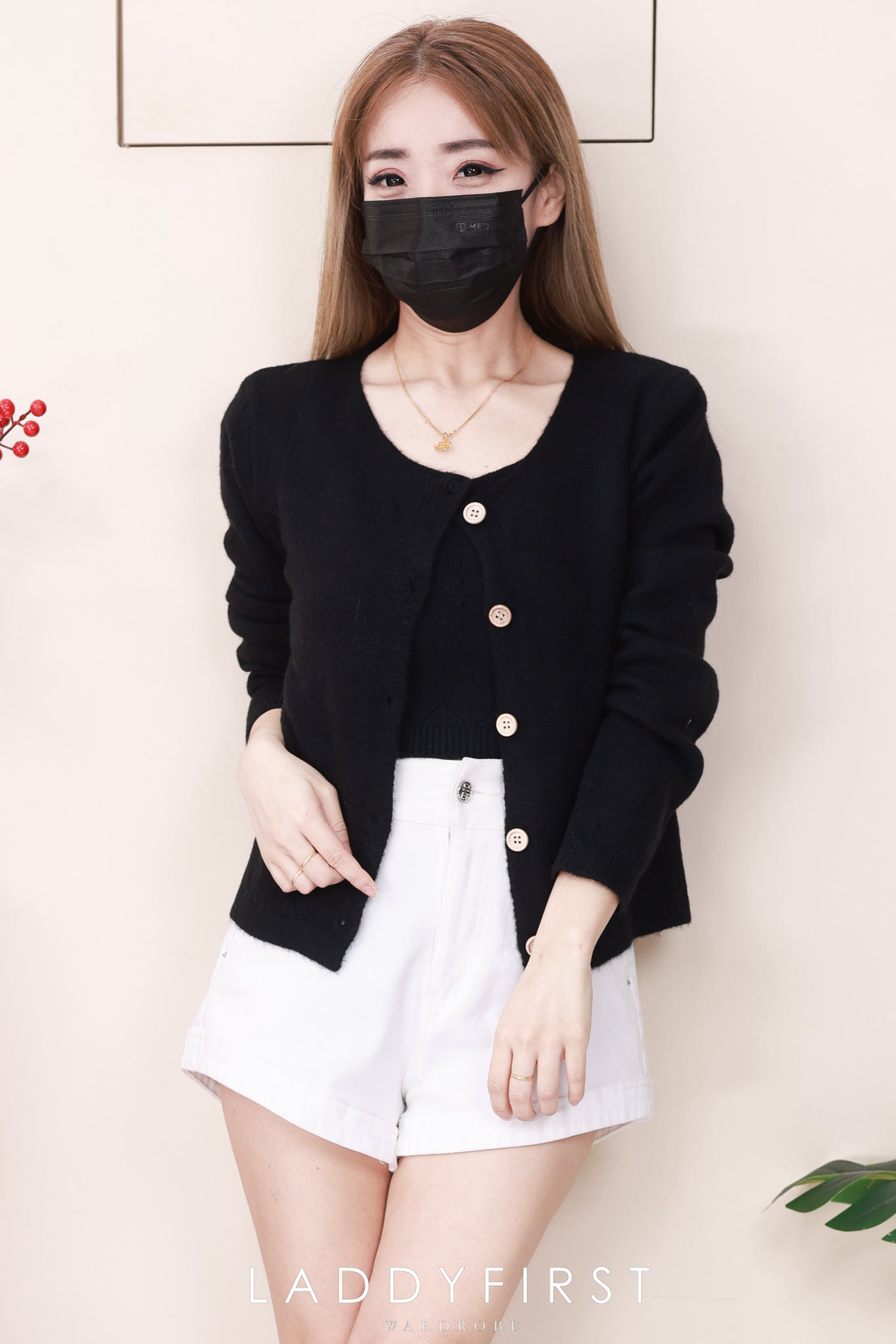 【T2668】高品质韩式宽松版简约穿搭毛绒针织长袖外套➕内搭上衣❤❤