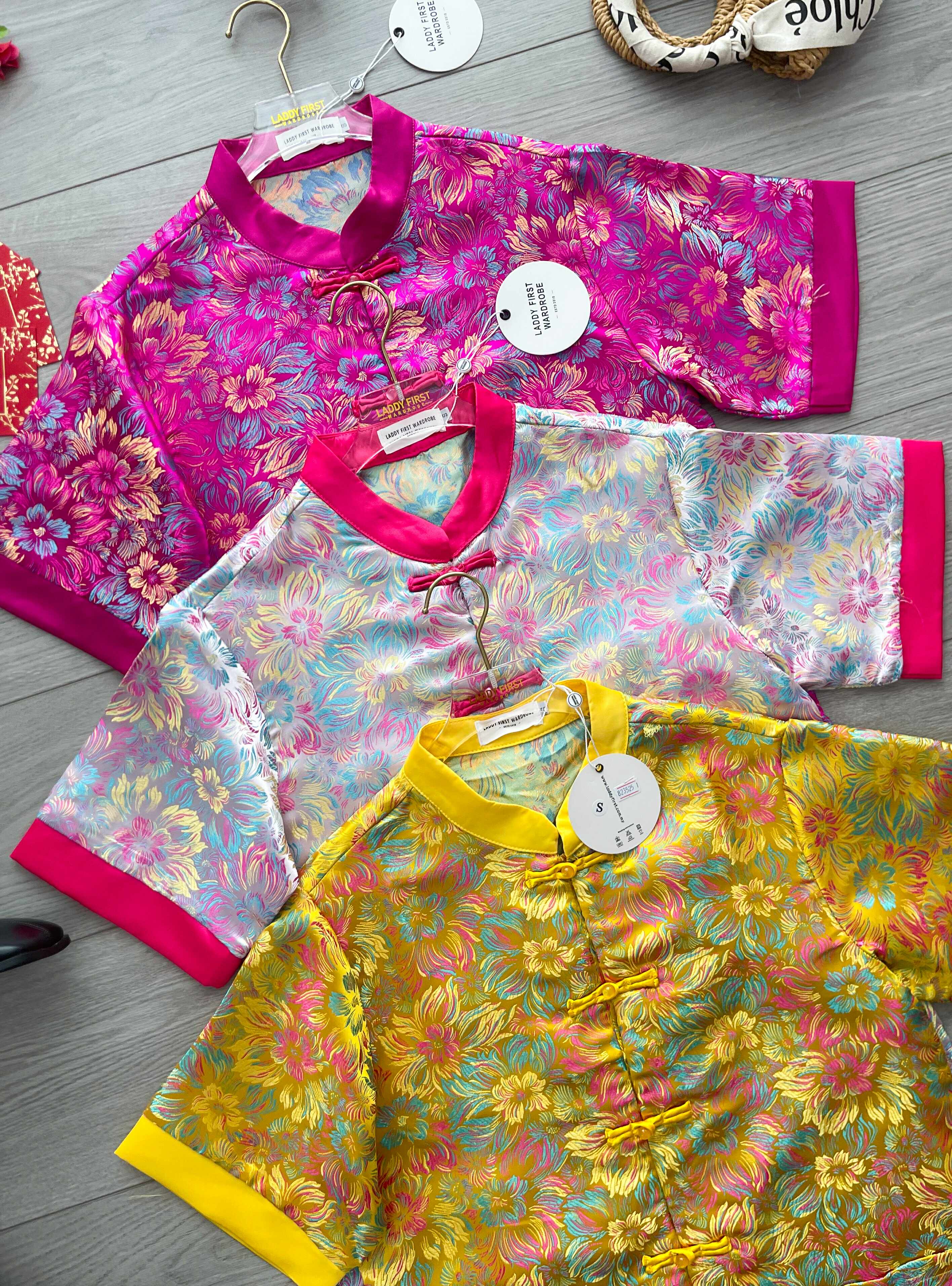 【T8235251】独家爆款高品质气质男女同款立领盘扣国风提花唐装旗袍上衣，有口袋 ❤️❤️