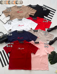 【T82997】高品质New york 刺绣宽松纯棉日常oversized百搭上衣 ❤❤ 【B-R1-C6】