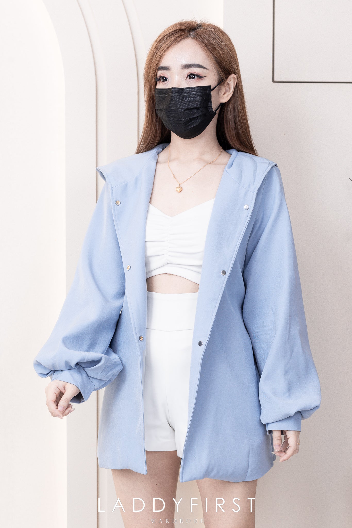 【JK66231】⚡补货预订款⚡连帽风衣长袖西装外套，内层有里布