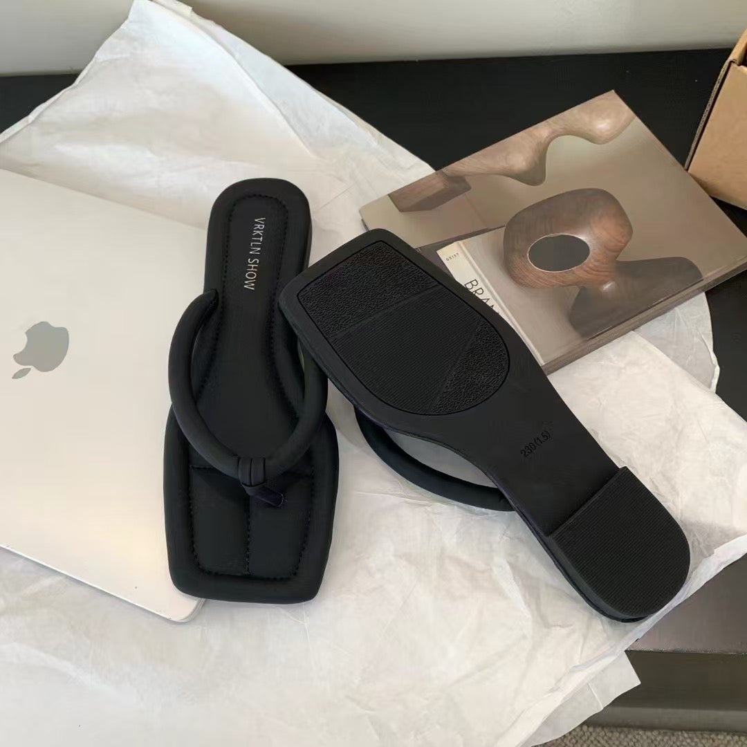 【DG2856-1】🔅精选预购款🔅 高级感简约百搭设计沙滩人字拖 ❤️