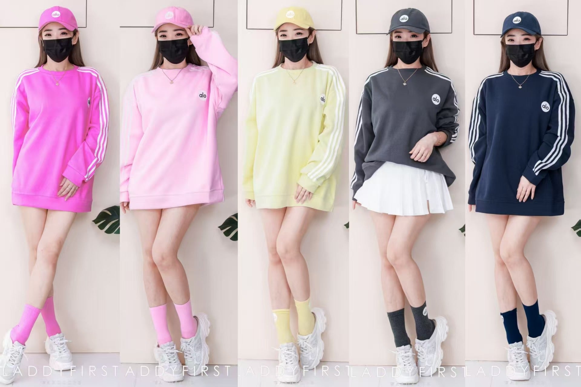 【O80111-1】⚡补货预订款⚡高品质三件套男女同款厚实卫衣棉Oversized 潮流时尚长袖上衣 ❤️❤️ 上衣👕➕帽子🧢➕袜子🧦