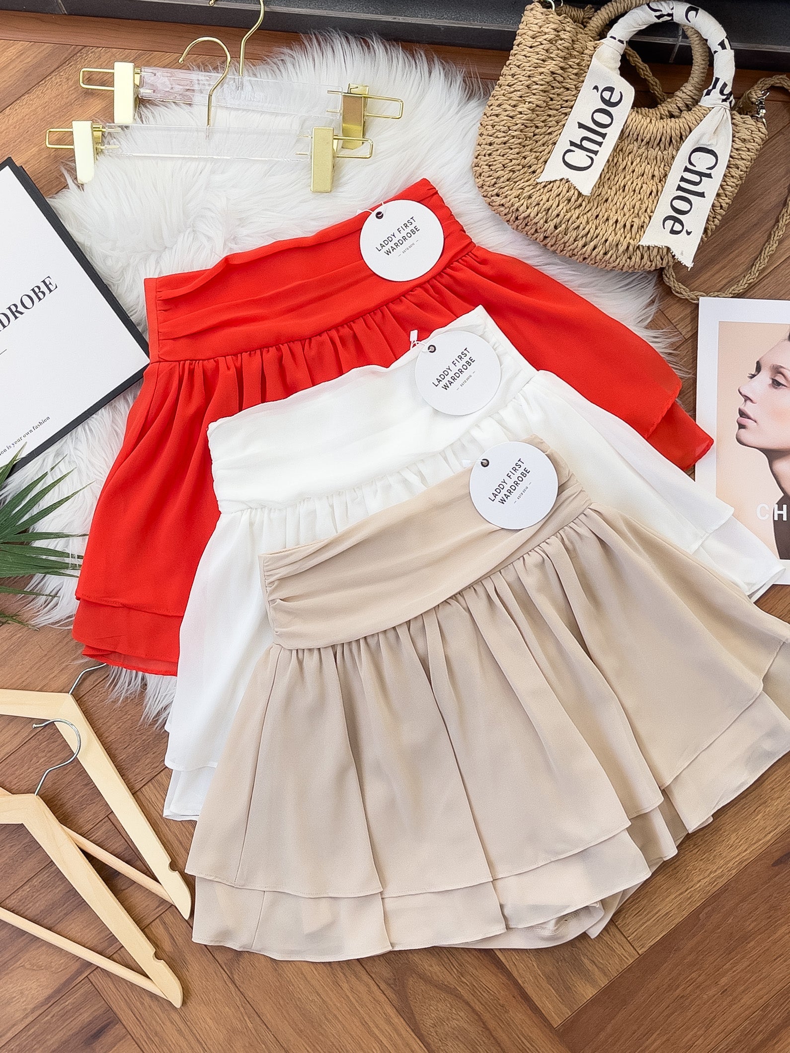 【S681131】‼️爆单王再次到货‼️【独家小圆饼】高质量西装拼雪纺蓬蓬高腰裙子【A-R3-C4】