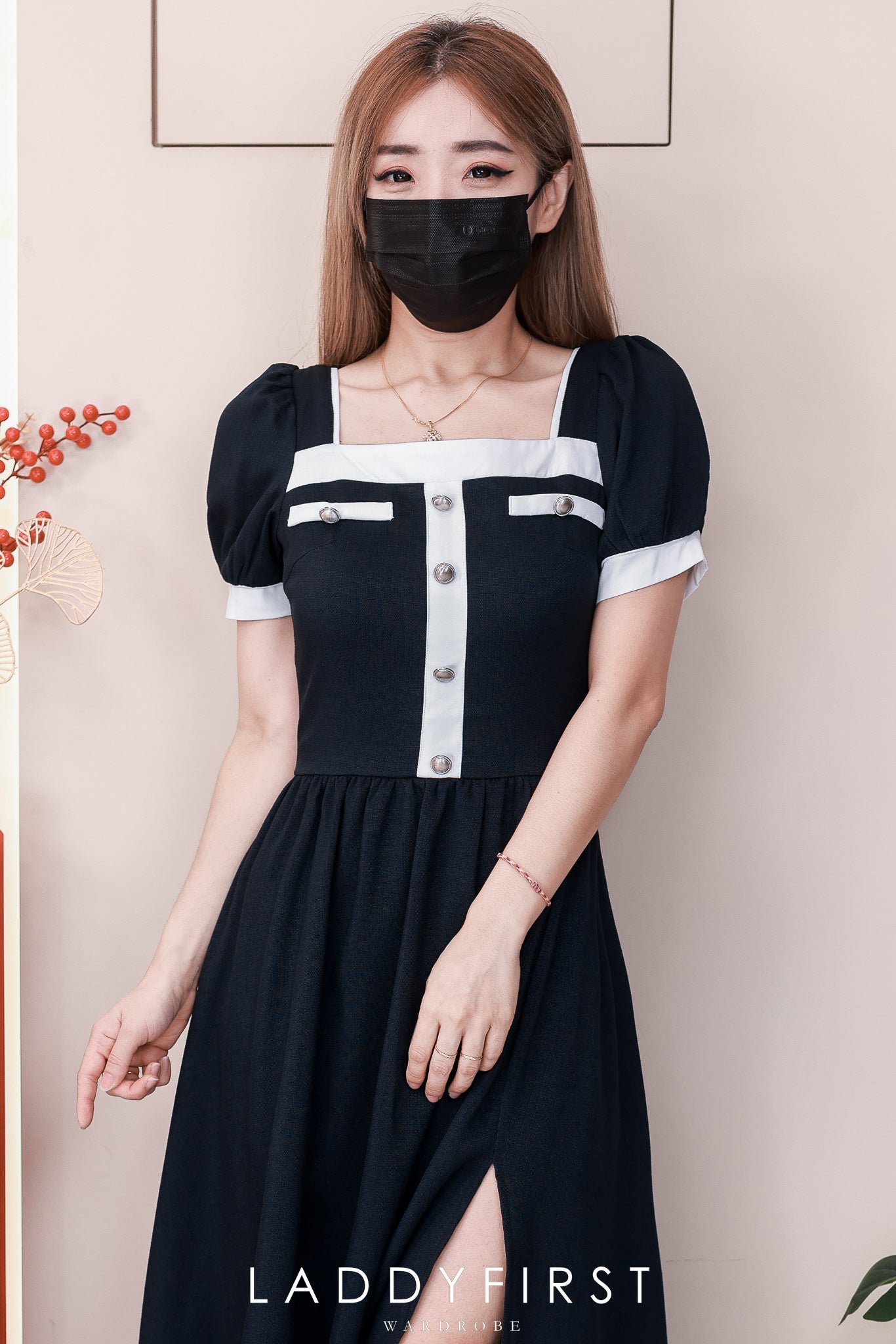 【D110909】高品质优雅气质小香风连身长裙 ❤❤ 【D-R2-C4】