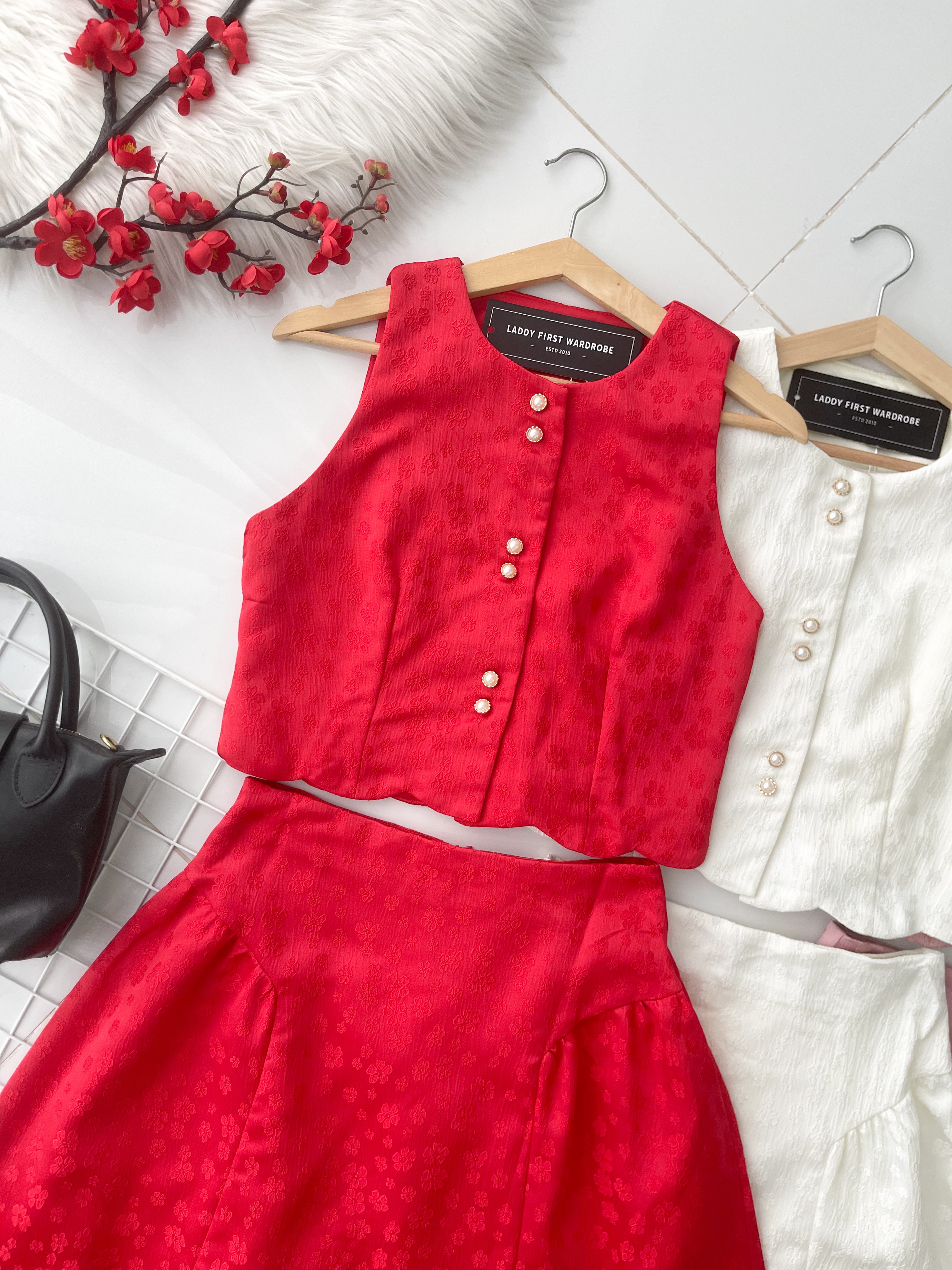 【SS98802】高品质两件式国风新中式旗袍套装 无袖上衣➕高腰长裙 ❤️❤️