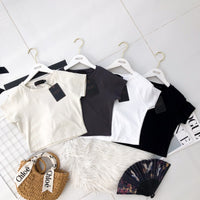 【T80792】【直播间搭配款】独家爆款高品质纯棉弹力圆领短袖简约日常百搭款上衣 #衣柜必入手百搭款 ❤❤【A-R3-C2】