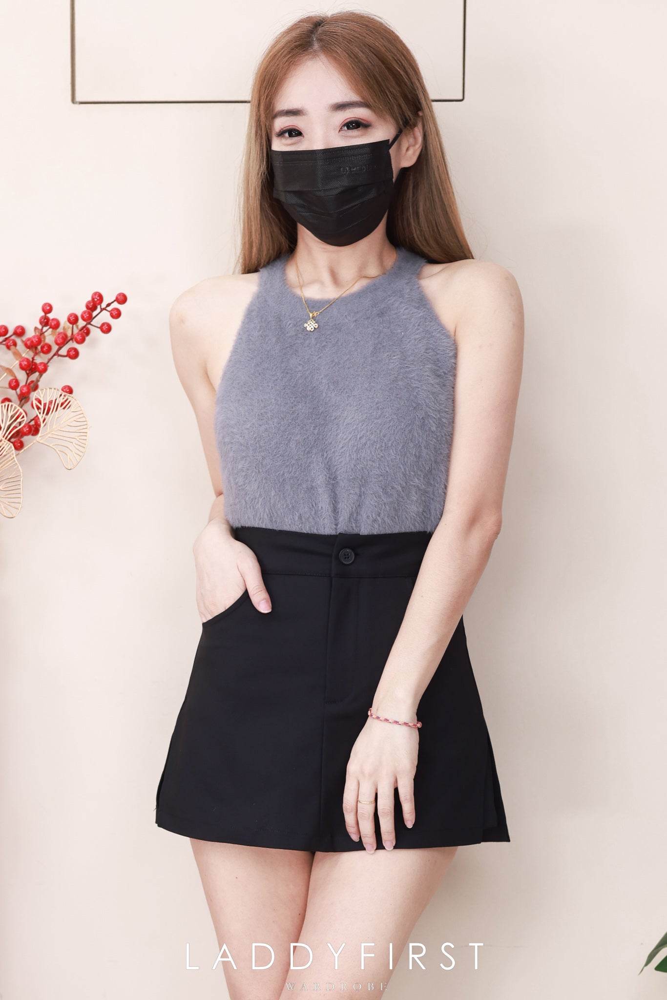 【S98752】高品质极简简约前后裙西装高腰百搭裤裙，有口袋 ❤️❤️