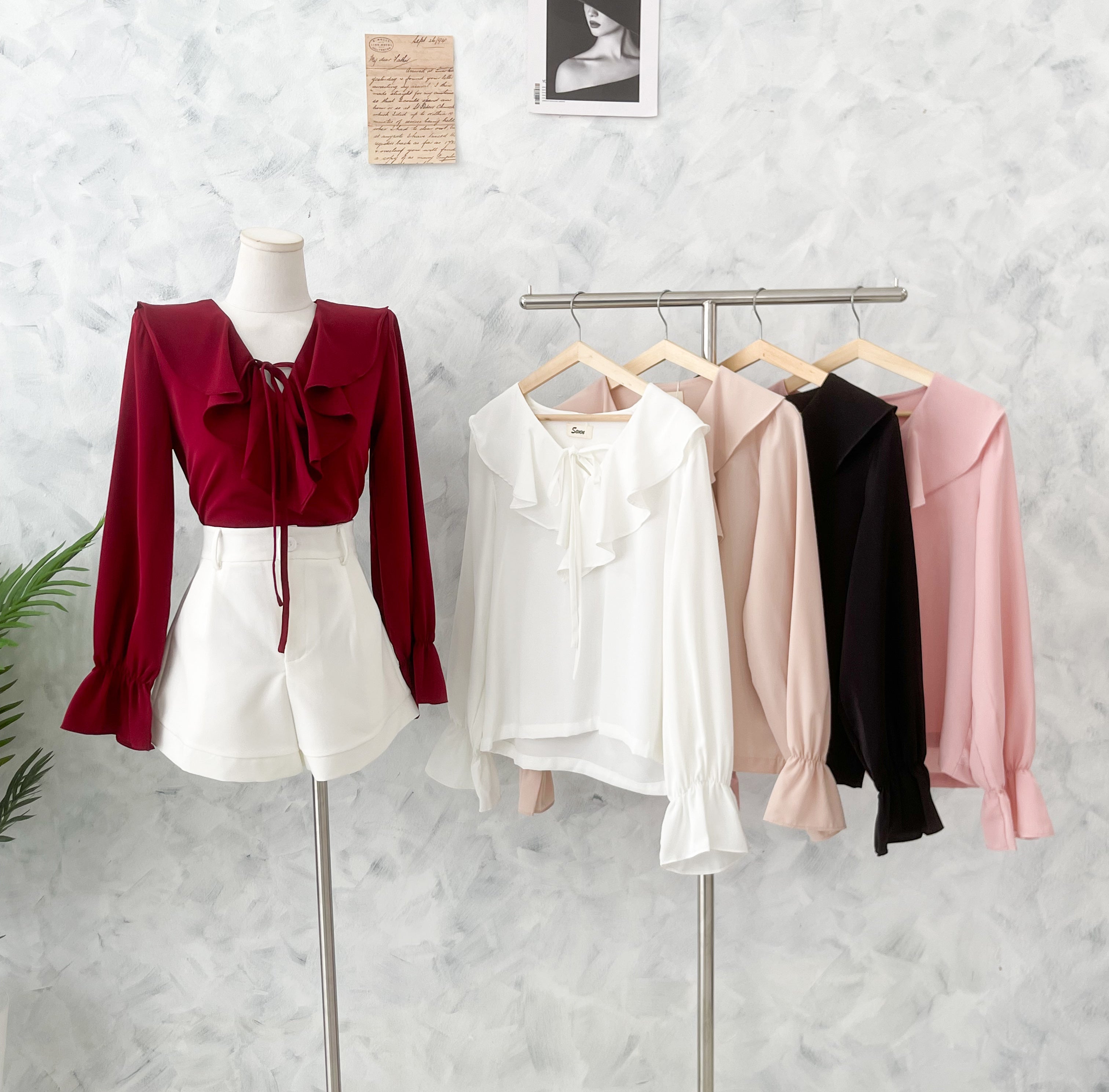 【T81166】高品质雪纺飘逸感荷叶边上衣 ❤️❤️