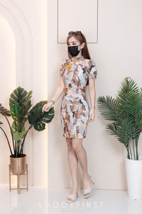 【D3313】独家爆款国潮仙鹤高端唐装旗袍连身裙子【B-R3-C2】