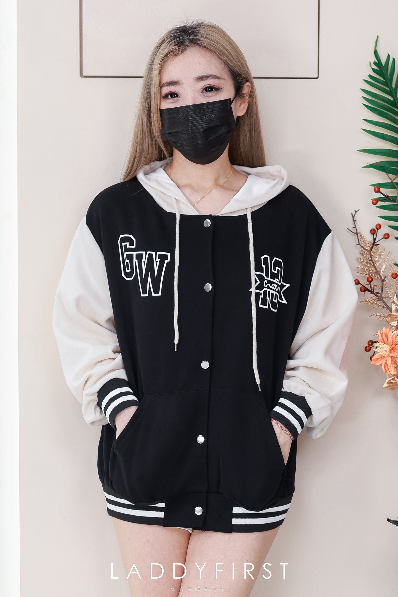【JK802】高品质卫衣棉气质棒球连帽长袖外套，有口袋 ❤❤