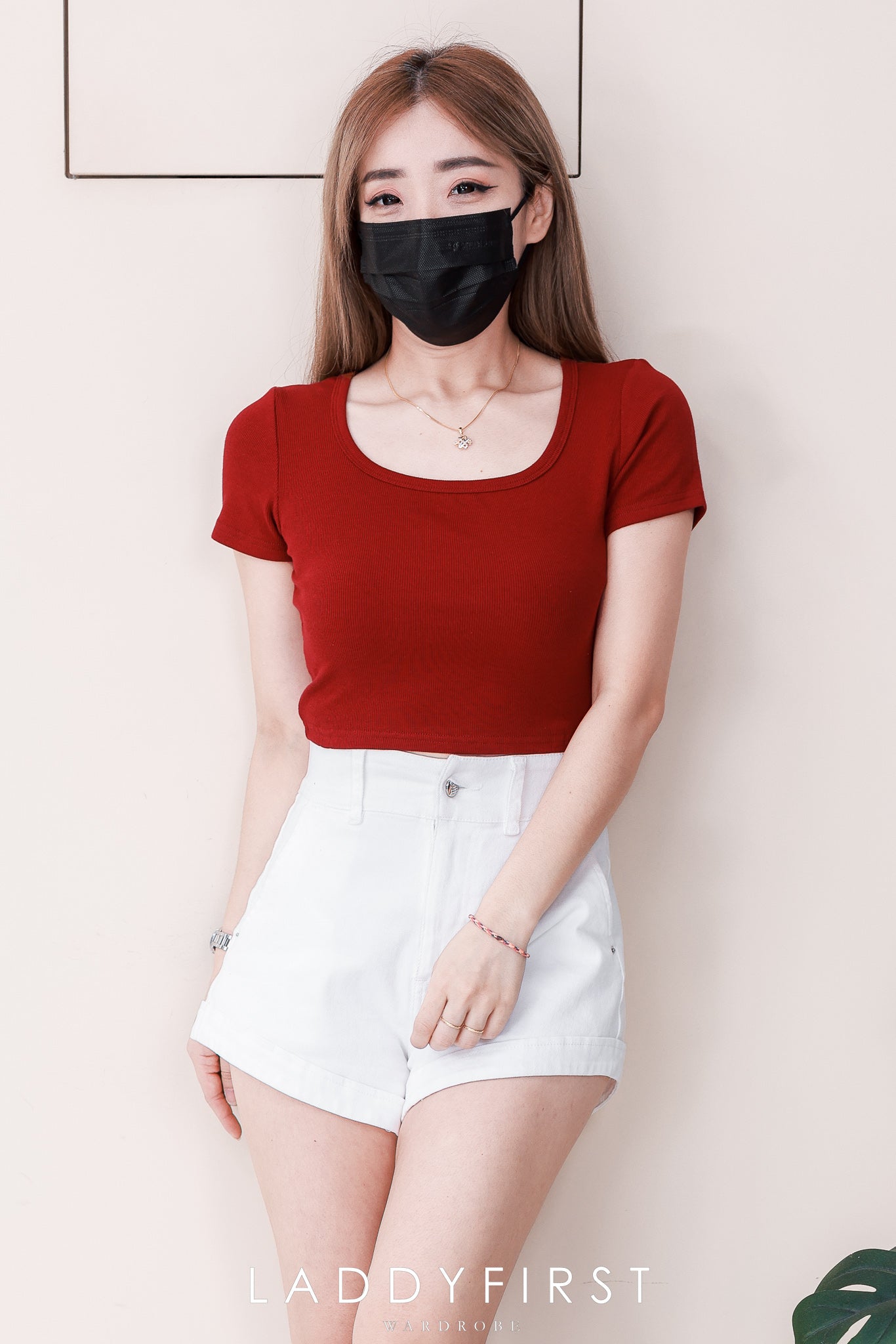 【T82067】高品质螺纹超弹力方领短袖短版百搭上衣 ❤❤
