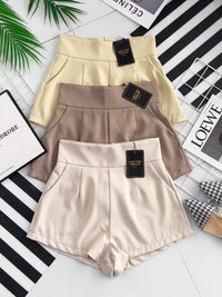 【S1663】LFW独家爆款西装垂感高腰休闲简约百搭短裤，内层➕里布，有口袋 ❤️❤️ 【C-R2-C4】