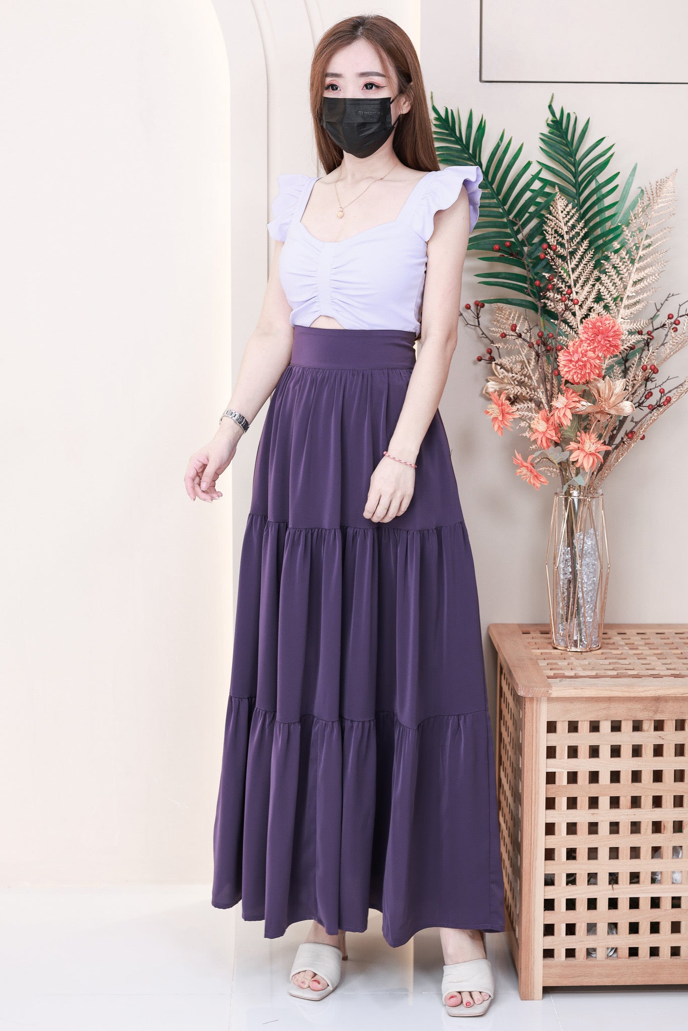 【L1657】【网站福利款✨】独家爆款百褶蛋糕西装垂感大摆韩版长裙【A-R3-C4】