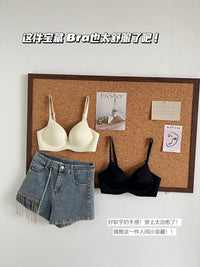 【A2883】＊内衣套装组合＊ 高品质极简约纯色提拉软支撑无痕内衣 ➕ 内裤 ❤️