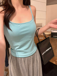 【A3005】✨现货✨ 高质量弹力冰丝棉背心+内含胸垫❤️❤️【3005】