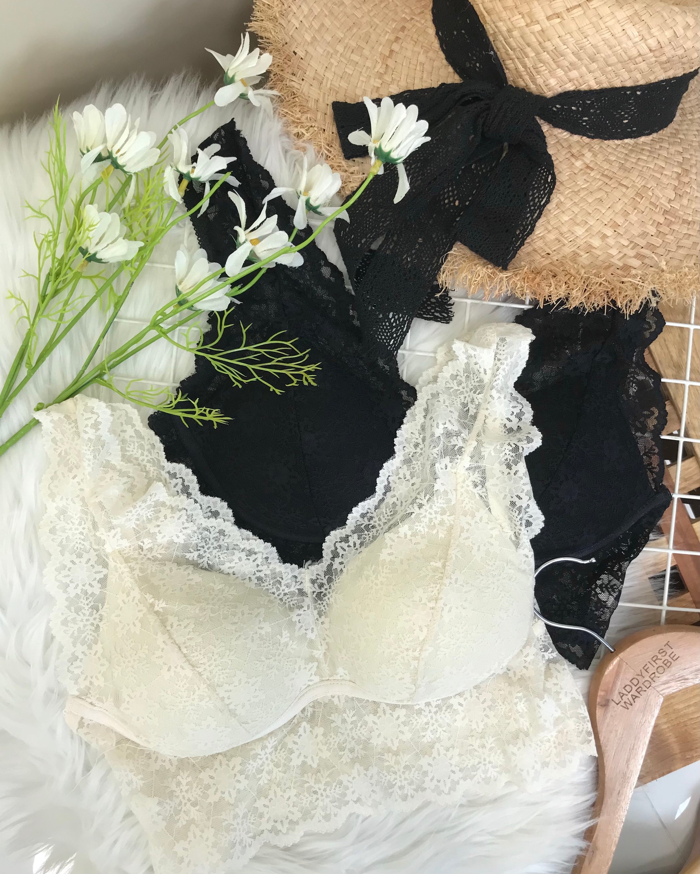【A681】蕾丝厚带百搭内搭美背