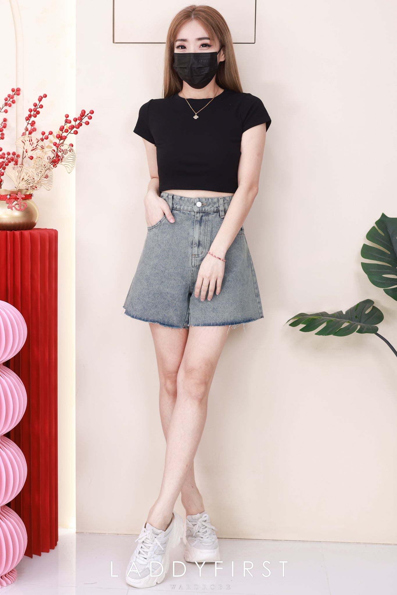 【S121573】高品质简约日常休闲百搭牛仔短裤，有口袋 ❤️❤️