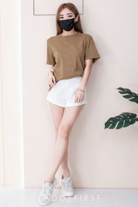 【T8182】高品质纯棉宽松大码版型圆领短袖日常休闲百搭上衣 ❤❤ 【B-R1-C3】