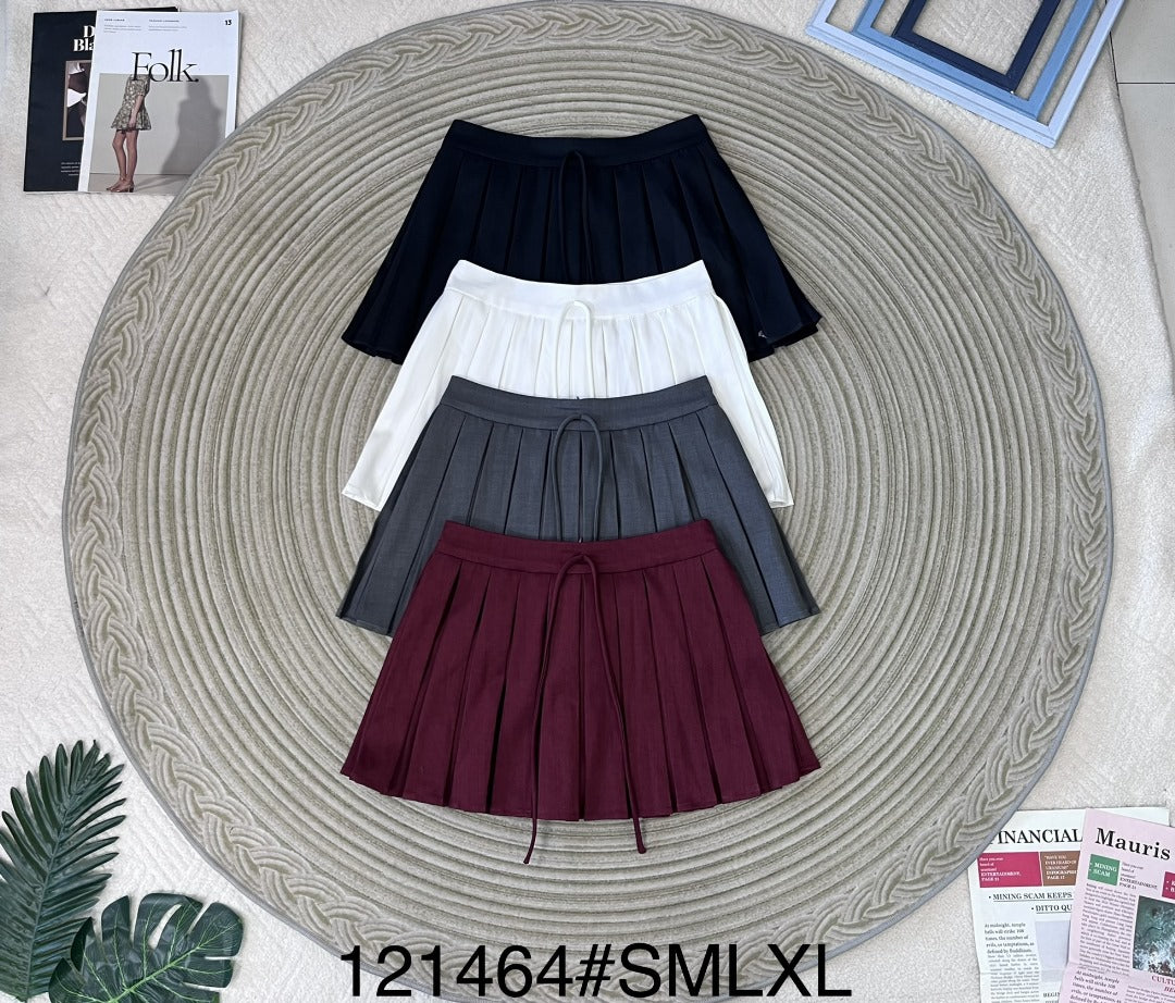 【S121464】【补厂家现货⚡️⚡️】高品质减龄学院风西装百褶高腰百搭裙子，内层有里布短裤❤️❤️