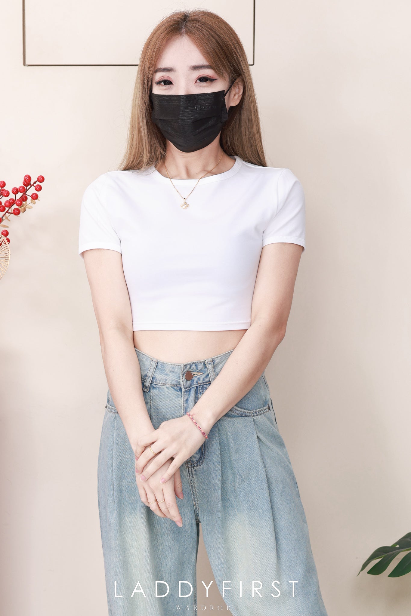 【L3580】高品质气质天丝牛仔直筒阔脚高腰百搭长裤，有口袋 ❤️❤️