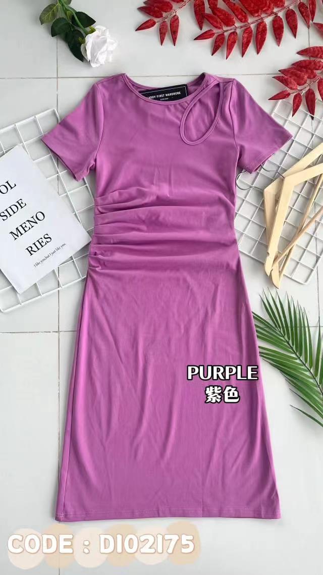 【D202175】修身显瘦设计纯棉短袖连身裙 ❤️❤️