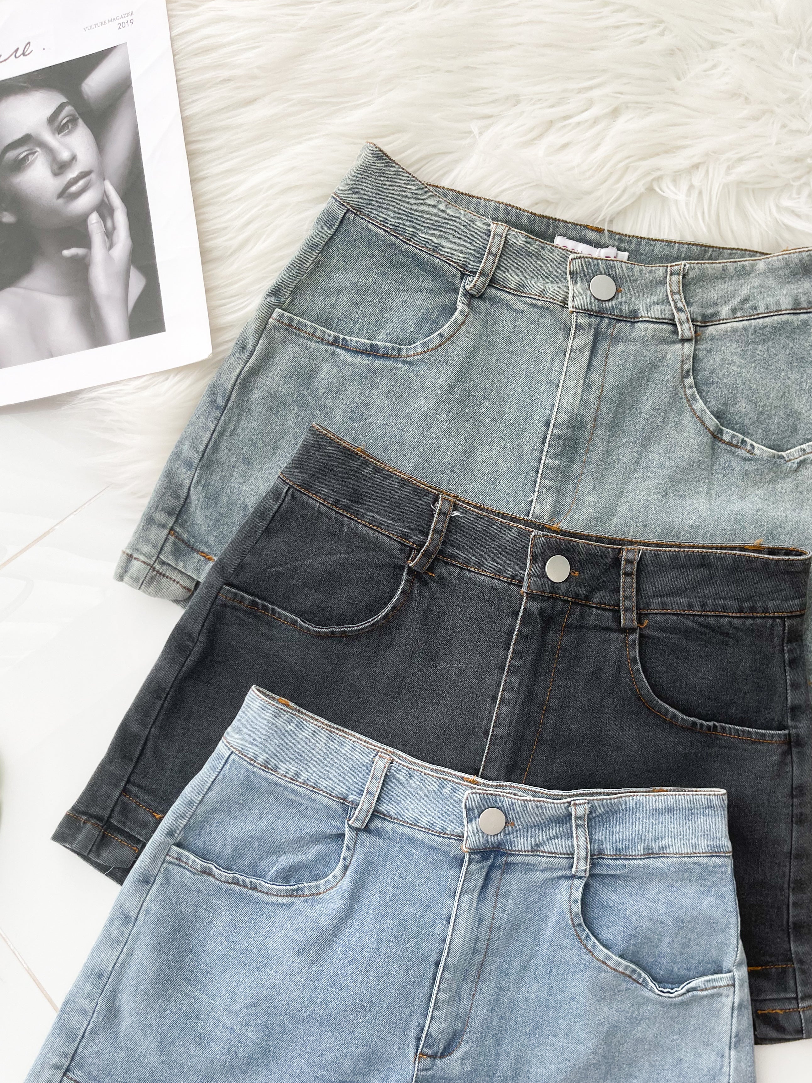 【S4969 / 19741】高品质COTTON JEANS简约日常休闲百搭牛仔长裤，有口袋 ❤️❤️