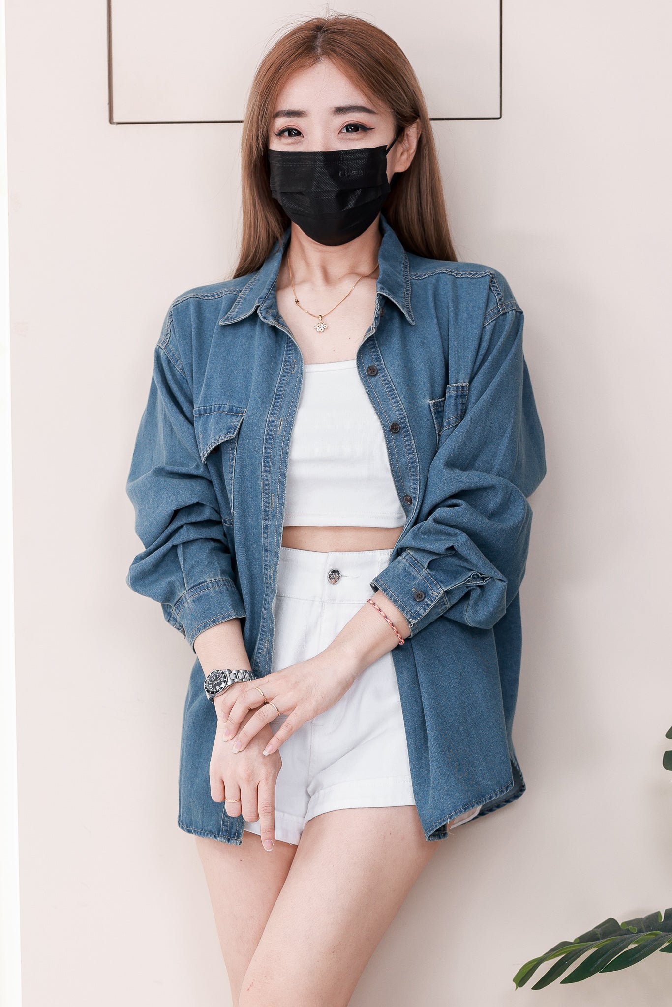 【JK82776】高品质韩式宽松版Oversized 牛仔长袖外套 ❤❤