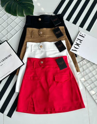 【S4918】独家爆款高品质前后裙子A字西装高腰百搭裤裙，内层西装短裤 #百搭款 🔥🔥 【B-R1-C5】