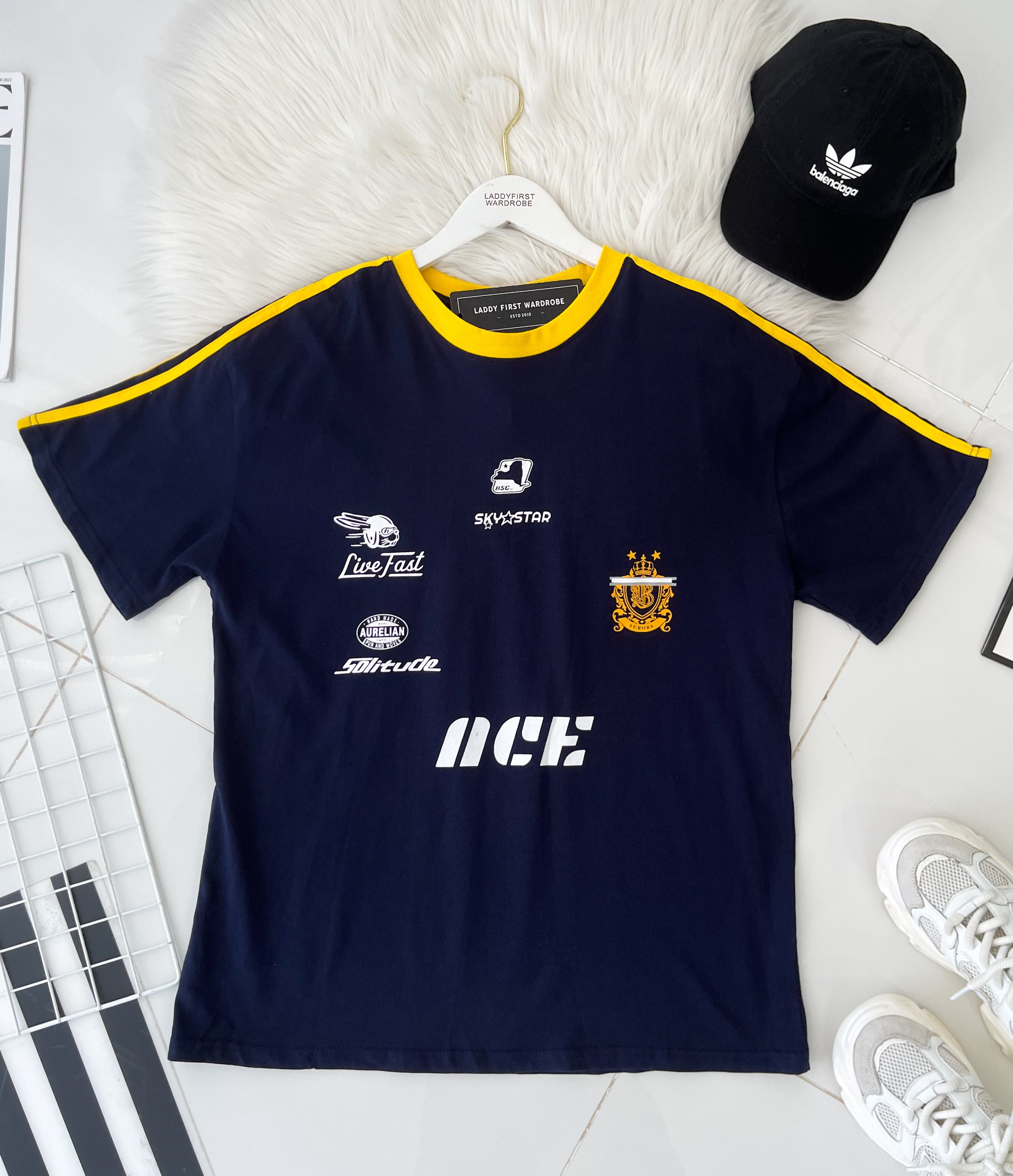 【O9546】高品质宽松休闲拼色OVERSIZE TEE ❤️【H】