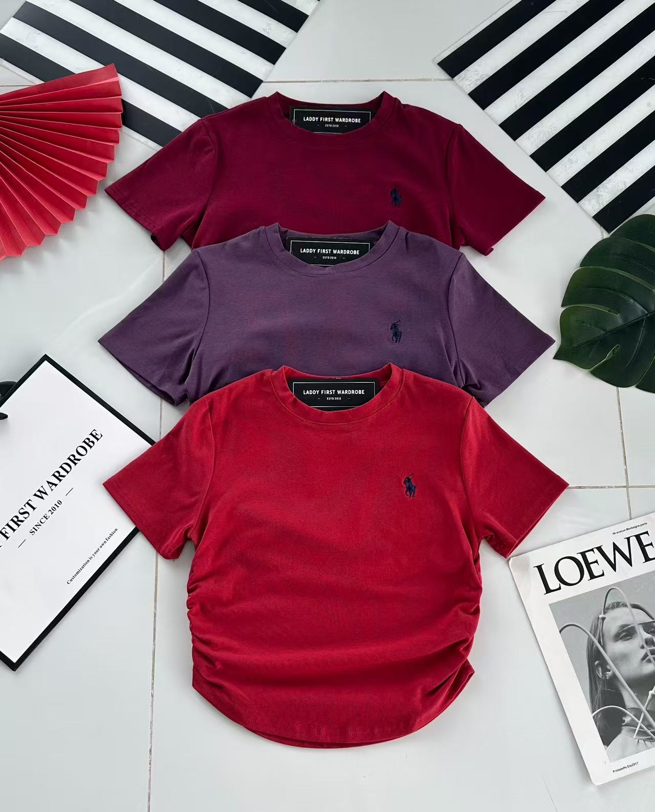 【T27425】高品质polo刺绣logo圆领短袖修身版型纯棉弹力休闲百搭上衣 ❤❤