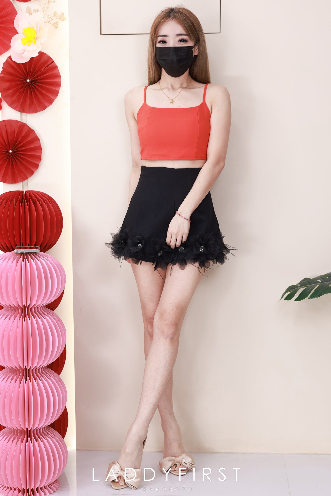 【S25213】【补厂家现货⚡️⚡️】高品质高端仙子立体花瓣小香风高腰短裤 ❤️❤️