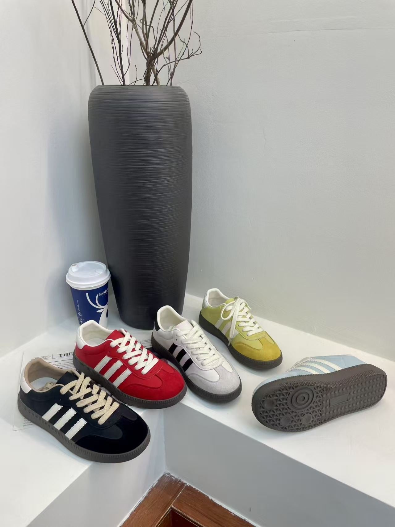 【RF001-20】✨现货✨ 高质量厚底休闲百搭德训增高鞋子 ❤️