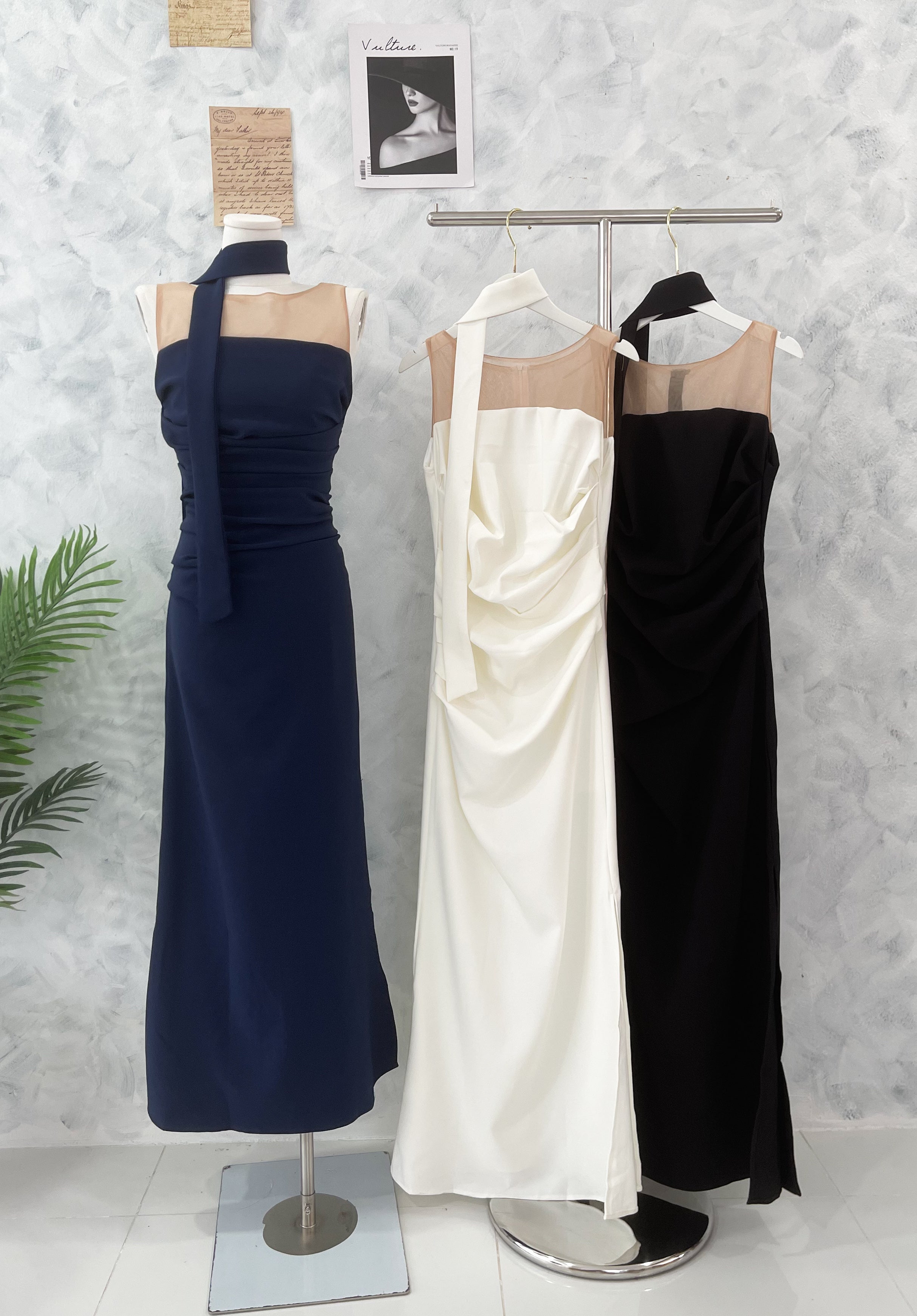 【D23235】高品质高端气质收腰设计晚宴连身长裙，侧边开叉设计 ❤️❤️【A-R1-C5】