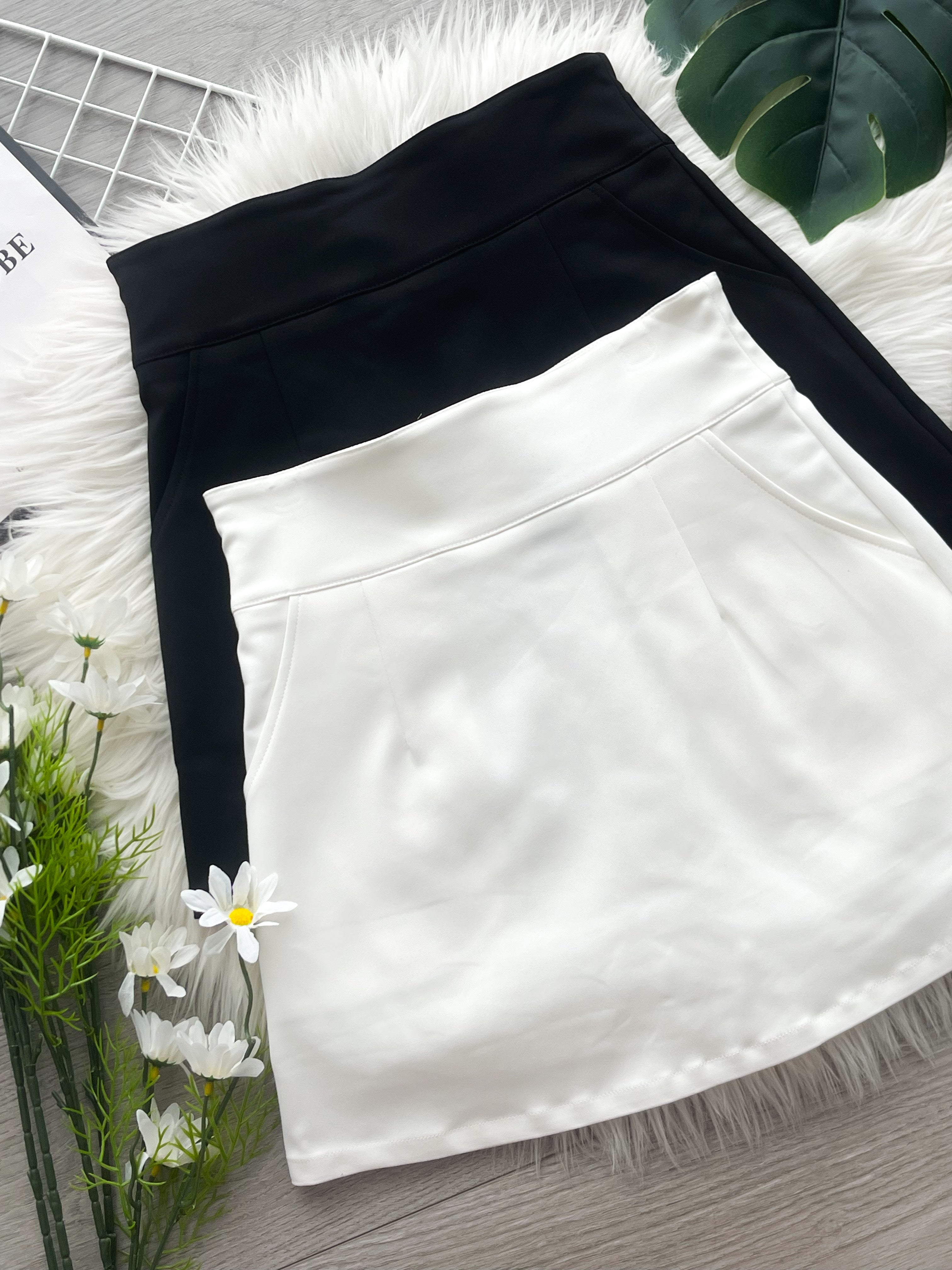 【S4887】独家爆款高品质修腰显瘦A字西装高腰百搭裙子，前后裙子内有里布裤子 ❤️❤️