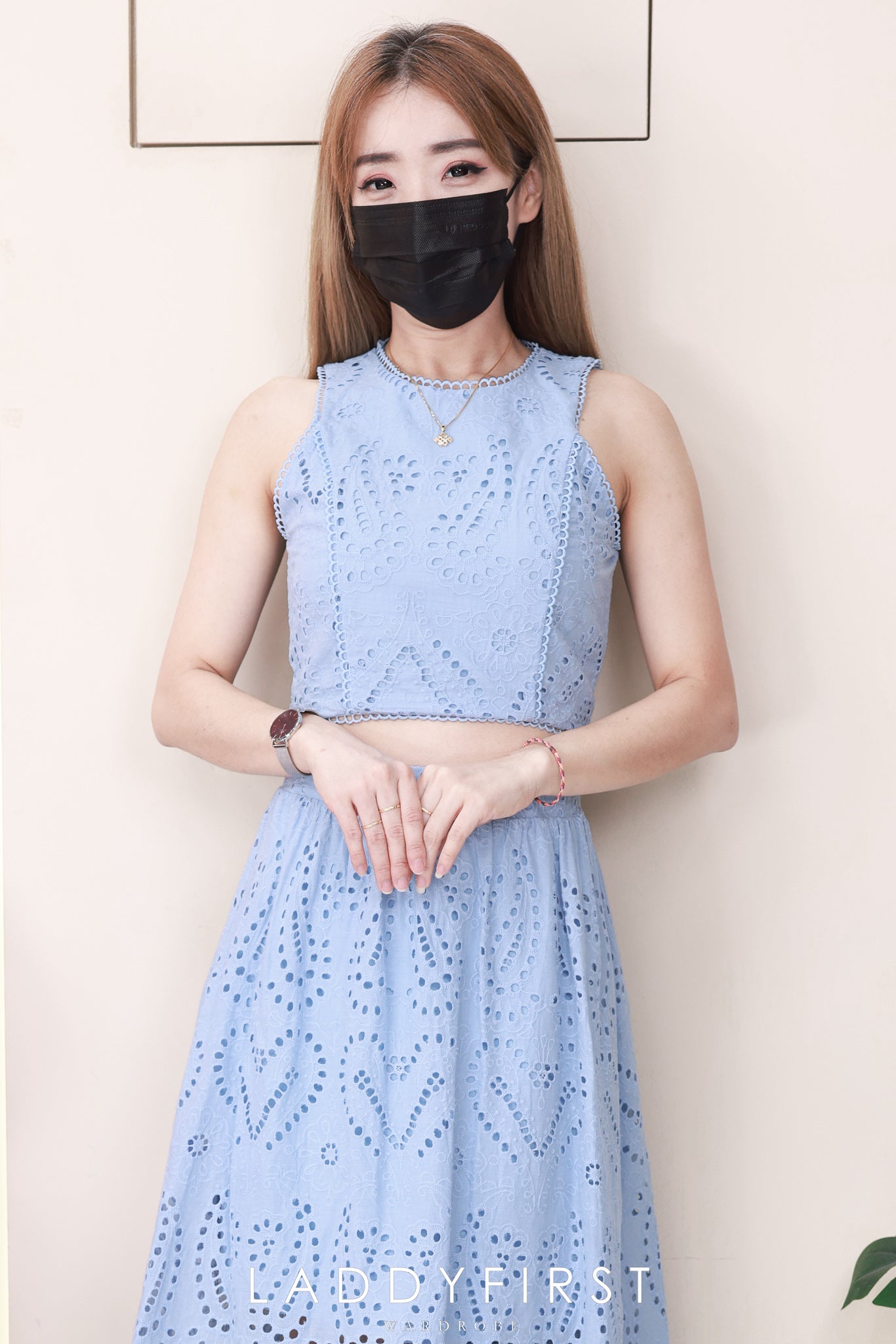 【SS21768 / 37695】高品质仙气高级感桐花套装 无袖桐花上衣➕桐花高腰长裙❤️❤️ 【A-R1-C4】