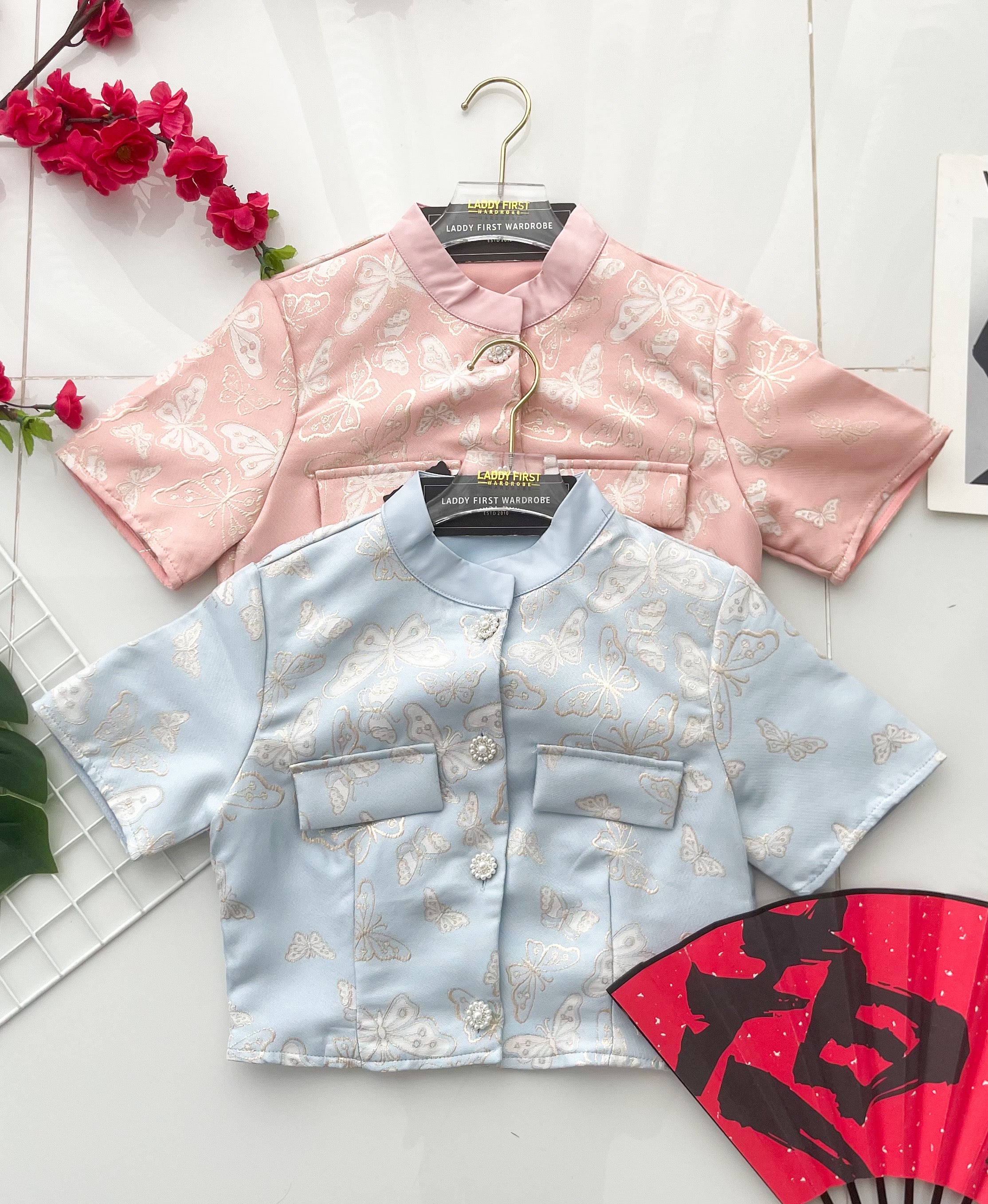 【T23240】高品质新中式国风提花旗袍上衣，有口袋 ❤❤